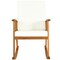 Costway Acacia Wood Rocking Chair Patio Garden Lawn W/ Cushion